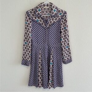 Maje Purple Patterned Women's Dress size 3